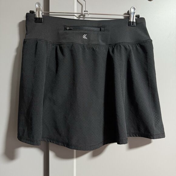 Kyodan Mini Tennis Golf Performance Polyester Skort Black Activewear Medium - Picture 3 of 5